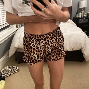 victoria secret pink cheetah pj shorts